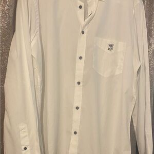 Burberry Men’s White long sleeve button XXL Brand New